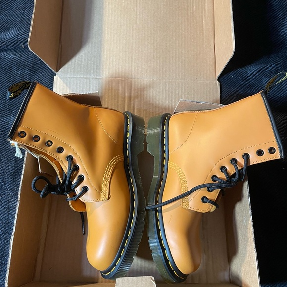 Dr. Martens Orange Combat Boots - Picture 4 of 11